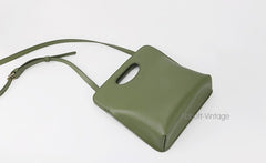 Cute Green Black Leather Womens Mini Crossbody Purse Shoulder Bag for Women