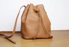 Genuine Leather Cute Bucket Bag Crossbody Bag Shoulder Bag Women Leather Purse