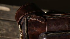 Leather Mens Cool Shoulder Bag Barrel Bag Messenger Bag for men