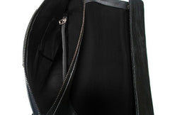 Cool Black Mens Leather Backpack Travel Backpacks Laptop Backpack for men