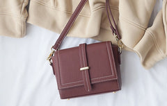 Minimalist Leather Womens Stylish Small Shoulder Bag Crossbody Purse for Women