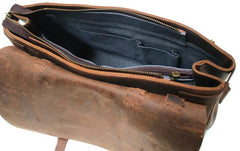 Vintage Leather Mens Briefcase Messenger Bag Handbag Shoulder Bag for men