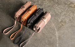 Vintage LEATHER Womens Wristlet Bag Doctor Long Wallet Mini Shoulder Bag FOR Women