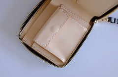 Handmade LEATHER Womens Zipper Small Wallet Leather Wristlet Small Wallet FOR Women
