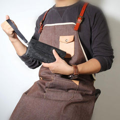 Handmade Leather Mens Clutch Cool Slim Wallet Zipper Clutch Wristlet Wallet for Men