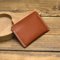 Cute LEATHER Womens Brown Small Wallet Leather Card Wallet FOR Women