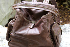 Handmade Leather backpack bag shoulder bag Coffee women leather purse - EverHandmade