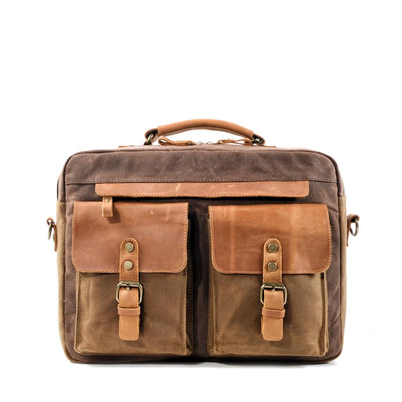 Waxed Canvas Mens Postman Bag Side Bag Shoulder Bag Messenger Bag For Men