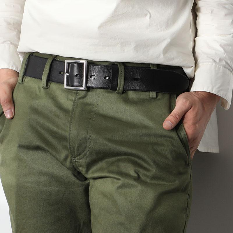Genuine Leather Vintage Simple Leather Belt Mens - Back View