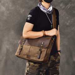 Waxed Canvas Leather Mens 14