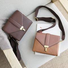 Stylish Leather Womens Messenger Crossbody Purse Minimalist Shoulder Bag for Women