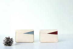 Handmade leather card slot small wallet purse coin wallet purse mini women