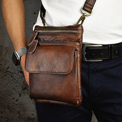 Leather Belt Pouch for Men Waist Bag BELT BAG Cell Phone Holster Shoulder Bag For Men