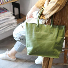Green Womens Shopper Bag Tote Bag Purse Leather Tote Purse - Annie Jewel