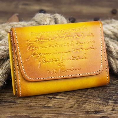 Vintage Women Men Leather Card Wallet Coin Purse Organ Coin Pouch Change Holder FY00582241