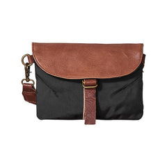 Cool Canvas Leather Mens Messenger Shoulder Bag Small Canvas Side Bag Courier Bags for Men