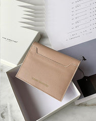 Cute Women Light Khaki Leather Card Holders Slim Card Wallet Card Holder Wallet For Women