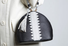 Genuine Leather Cute Crossbody Bag Shell Tassels Clutch Wallet Shoulder Bag Women Leather Purse