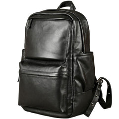 Cool Leather Mens Backpack Large Black Travel Backpack Hiking Backpacks for men