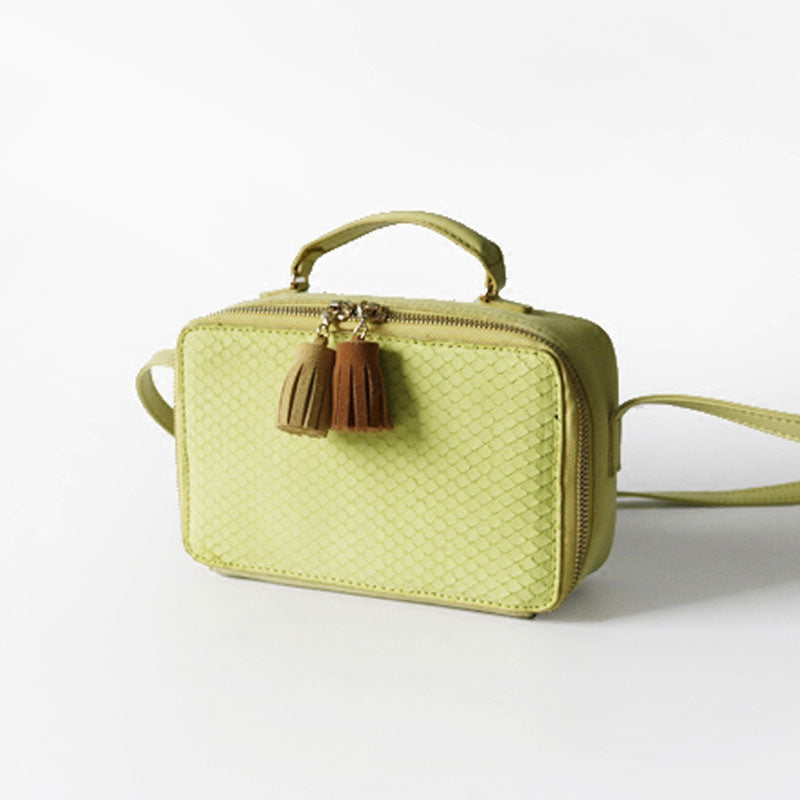 Cute Leather Green Womens Mini Box Crossbody Purse Box Shoulder Bag for Women