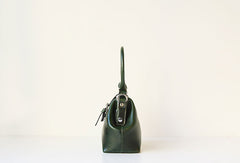 Handmade leather handbag Green doctor bag shoulder bag cossbody bag purse women - EverHandmade