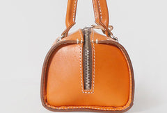 Handmade Leather handbag shoulder bag Boston bag for women leather shoulder bag