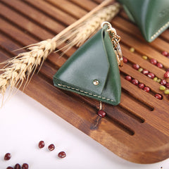 Cute Leather Womens Small Triangular Change Wallet Coin Holder Change Holder for Women