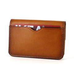 Handmade Leather Mens Change Wallet Card Wallet Front Pocket Wallets Small Wallets for Men
