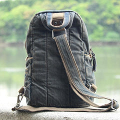 Blue Jean Mens Large Sling Bag Chest Bag Vintage Denim One Shoulder Backpacks For Men