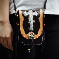 Leather Belt Pouch Mens Small Cases Waist Bags Hip Pack Belt Bags for Men