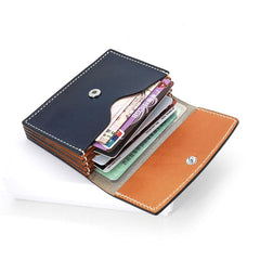 Cool Leather Mens Card Wallet Front Pocket Wallets Small Card Holders for Men