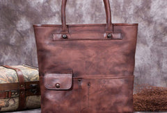 Genuine Leather Handbag Vintage Tote Bag Crossbody Bag Shoulder Bag Purse For Women - EverHandmade