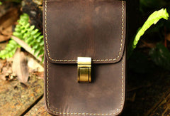 Genuine Leather Mens Hip Bag Cool Waist Bag iPad Bag  Bike Bag Cycling Bag For Men - EverHandmade