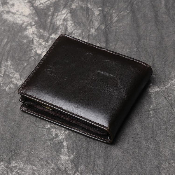 Cool RFID Leather Mens Bifold Small Wallet billfold Wallet Front Pocket Wallets FY00681018