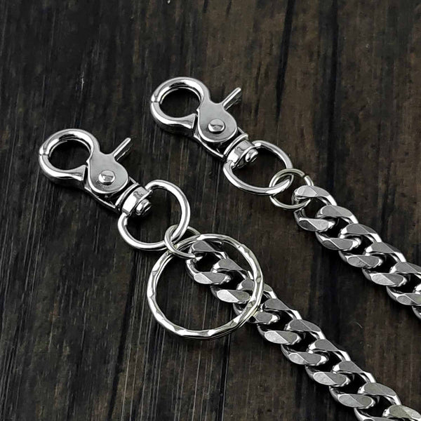 20'' SOLID STAINLESS STEEL BIKER SILVER WALLET CHAIN LONG PANTS CHAIN SILVER jea WG00252009