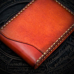 Handmade Leather License Wallet Tooled Mens billfold Wallet Cool Leather Wallet Slim Wallet for Men