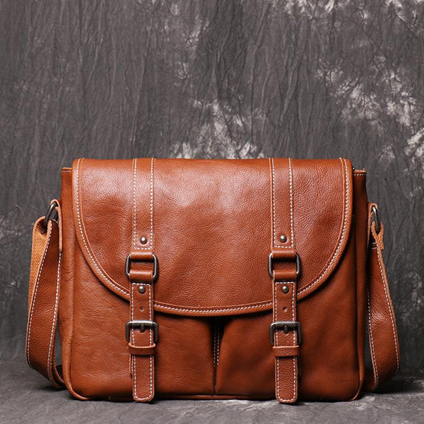 Dark Coffee Cool Leather 12 inches Small - Back View