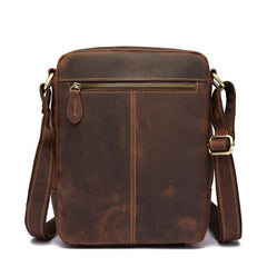 Cool Leather Men's Small Tablet Messenger Bag Small Side Bag Small Shoulder Bag For Men