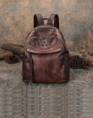 Handmade Leather Backpacks Womens Best School Rucksack Ladies Leather Backpack Purses