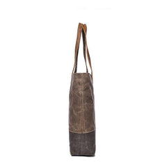 Mens Waxed Canvas Tote Bag Canvas Shopper Bags Canvas Shoulder Bags for Men