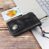 Vintage Mens Leather Key Wallet Zipper Key Holder Coin Wallet Change Pouch For Men