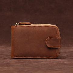 Brown Leather Billfold Cards Wallet for Men Small License Wallet Cards Wallets For Men