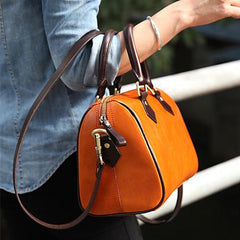 Leather Boston Handbags Purse - Annie Jewel