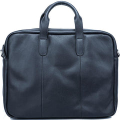 Vintage Coffee Mens Leather Briefcase Work Handbag - Open View