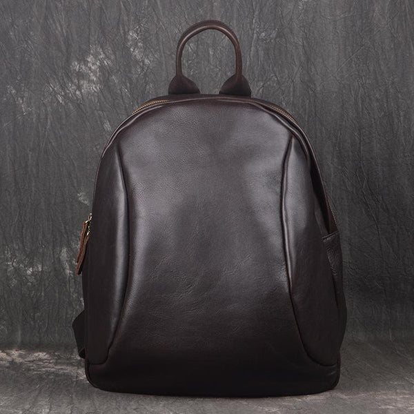 Vintage Leather Brown Men's Backpack Computer Backpack College Backpack For Men FY03681087