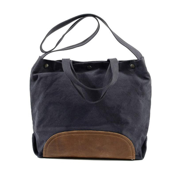 Mens Waxed Canvas Tote Purse Handbags Canvas Shoulder Bag for Men QGX01451063