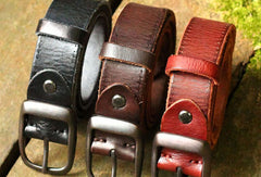 Genuine Leather Mens Leather Men Brown Black Belt for Men Cool Leather Belt - EverHandmade