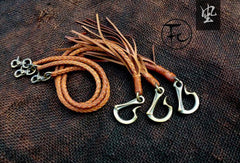 Leather trucker wallet biker wallet Chain for chain wallet biker wallet with dragon hook - EverHandmade