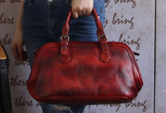 Genuine Leather Handbag Vintage Crossbody Bag Shoulder Bag Purse For Women - EverHandmade