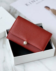 Cute Women Orange Sheepskin Small Wallet Card Wallet Coin Change Wallet For Women